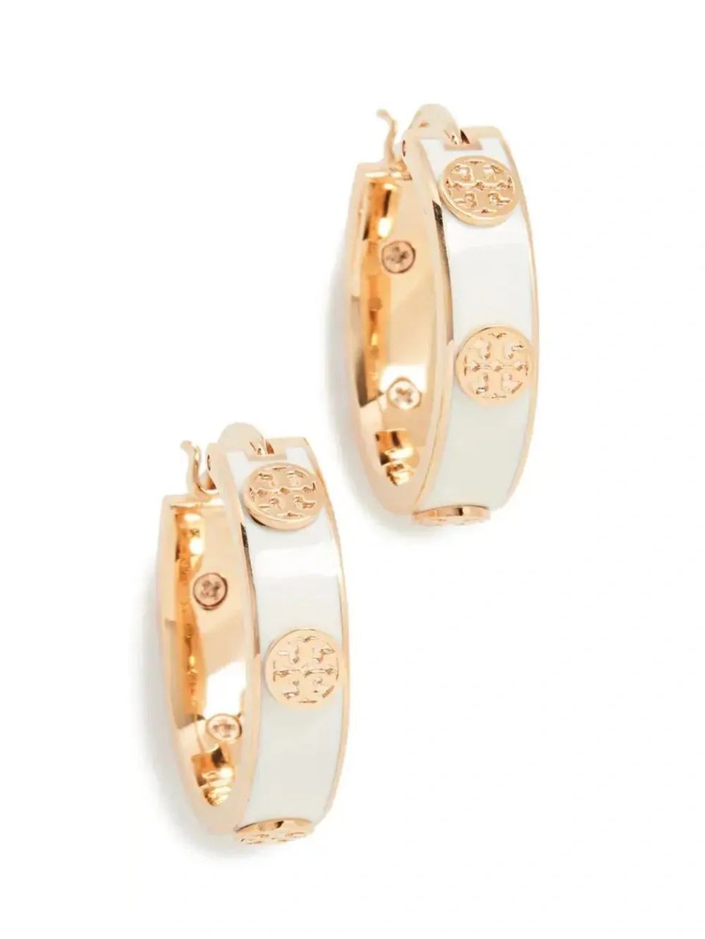 Tory Burch Miller White Enamel Hoop